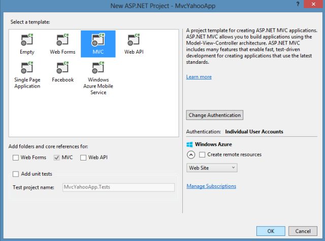 Creating Mvc Project Template